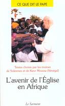 Couverture du livre « L'avenir de l'eglise en afrique » de  aux éditions Jubile