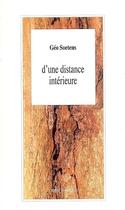 Couverture du livre « D'une distance interieure » de Geo Soetens aux éditions L'arbre A Paroles