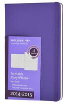 Couverture du livre « Agenda 18 mois semainier orientable 2014-2015 grand format violet couverture rigide » de Moleskine aux éditions Moleskine Papet