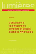 Couverture du livre « L education a la citoyennete : concepts et debats depuis le xviiie siecle » de Tristan Coignard aux éditions Pu De Bordeaux