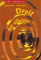 Couverture du livre « Droit Des Affaires » de Anne-Marie Simon et Brigitte Hess-Fallon aux éditions Sirey