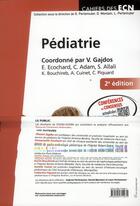 Couverture du livre « Pédiatrie (2e édition) » de Vincent Gadjos aux éditions Elsevier-masson