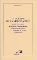 Couverture du livre « Rosaire de la vierge marie (le) » de Jean-Paul Ii K W. aux éditions Mediaspaul