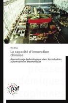 Couverture du livre « La capacité d'innovation chinoise » de Wei Zhao aux éditions Presses Academiques Francophones