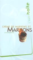 Couverture du livre « Marrons et creme de marrons » de Luca Sangiuliano aux éditions Les Editions De L'epure