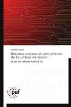 Couverture du livre « Réseaux sociaux et compétence de l'auditeur de terrain » de Hasnae Razgani aux éditions Presses Academiques Francophones