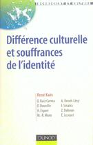 Couverture du livre « Difference Culturelle Et Souffrances De L'Identite » de Rene Kaes aux éditions Dunod