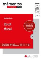 Couverture du livre « Droit fiscal (édition 2020/2021) » de Aurelien Baudu aux éditions Gualino