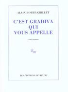 Couverture du livre « C'est gradiva qui vous appelle » de Alain Robbe-Grillet aux éditions Minuit