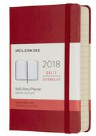 Couverture du livre « Agenda 2018 journalier poche rigide rouge » de Moleskine aux éditions Moleskine Papet