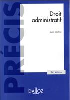 Couverture du livre « Droit administratif (26e édition) » de Jean Waline aux éditions Dalloz