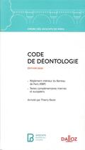 Couverture du livre « Code de déontologie de l'ordre des avocats de Paris (édition 2020) » de  aux éditions Dalloz