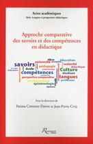 Couverture du livre « Approche comparative des savoirs et des compétences didactiques » de  aux éditions Riveneuve