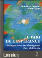 Couverture du livre « D'où provient notre espérance ? » de Genevieve Comeau et Alain Cugno aux éditions Lessius