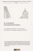 Couverture du livre « Le contrôle des marchés publics » de G. Marcou aux éditions Irjs