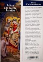 Couverture du livre « Signet prière à la Sainte Famille » de Satisfecit aux éditions Satisfecit