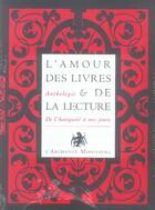 Couverture du livre « L'amour des livres et de la lecture ; coffret » de Manuelle De Birman aux éditions L'archange Minotaure