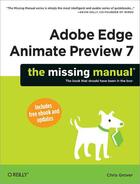 Couverture du livre « Adobe Edge Animate Preview 7: The Missing Manual » de Chris Grover aux éditions O'reilly Media