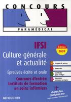 Couverture du livre « Concours paramédical IFSI ; culture générale ; épreuves écrites et orales » de Valerie Beal aux éditions Foucher