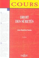 Couverture du livre « Droit des sûretés (3e édition) » de Jean-Baptiste Seube aux éditions Dalloz