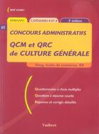Couverture du livre « Qcm Et Qrc De Culture Generale (3e Edition) » de Rene Guimet aux éditions Vuibert