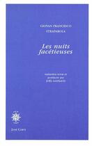 Couverture du livre « Les nuits facétieuses » de Giovan Francesco Straparole aux éditions Corti