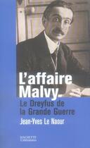 Couverture du livre « L'affaire Malvy » de Le Naour-J-Y aux éditions Hachette Litteratures