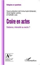 Couverture du livre « Croire en actes » de  aux éditions L'harmattan