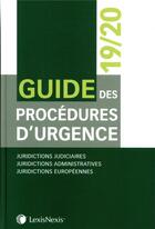 Couverture du livre « Guide des procedures d urgence 2019 2020 » de  aux éditions Lexisnexis