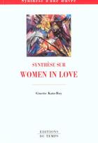 Couverture du livre « Synthèse sur Women in love » de Ginette Katz-Roy aux éditions Editions Du Temps