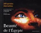 Couverture du livre « Beauté de l'Egypte ; 209 paroles éternelles » de Francois-Xavier Hery aux éditions Archipel