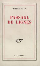 Couverture du livre « Passage De Lignes » de Bayen M aux éditions Gallimard