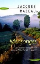 Couverture du livre « Mensonges » de Jacques Mazeau aux éditions Succes Du Livre