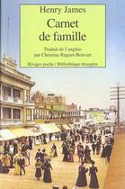 Couverture du livre « Carnet de famille » de Henry James aux éditions Rivages