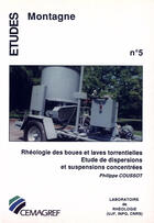 Couverture du livre « Rheologie des boues laves torrentielles ; étude de dispersions et suspensions concentrées » de Coussot aux éditions Irstea