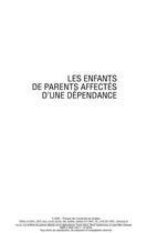 Couverture du livre « Enfants de parents affectés d'une dépendance » de Rene Carbonneau et Franck Vitaro et Jean-Marc Assaad aux éditions Presses De L'universite Du Quebec