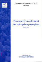 Couverture du livre « Personnel d'encadrement des entreprises paysagistes » de  aux éditions Documentation Francaise