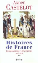 Couverture du livre « Histoires de france (vol. 2) » de André Castelot aux éditions Perrin