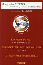 Couverture du livre « Monographie AFCP t.4 ; journée de spécialités ; SOFCOT 2008 » de Afcp aux éditions Sauramps Medical