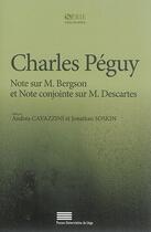 Couverture du livre « Note sur m. bergson » de Charles Peguy aux éditions Pulg