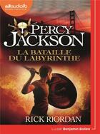 Couverture du livre « Percy jackson - t04 - percy jackson 4 - la bataille du labyrinthe - livre audio 1 cd mp3 » de Rick Riordan aux éditions Audiolib