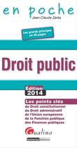 Couverture du livre « Droit public » de Jean-Claude Zarka aux éditions Gualino