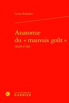 Couverture du livre « Anatomie du 