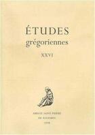 Couverture du livre « Etudes gregoriennes 1998 » de  aux éditions Solesmes