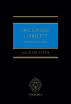 Couverture du livre « Occupiers' Liability » de North Peter aux éditions Oup Oxford