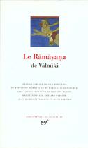 Couverture du livre « Le ramayana » de Valmiki aux éditions Gallimard