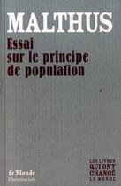 Couverture du livre « Essai sur le principe de population » de Thomas-Robert Malthus aux éditions Flammarion