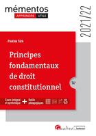 Couverture du livre « Principes fondamentaux de droit constitutionnel (édition 2021/2022) » de Pauline Turk aux éditions Gualino