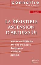 Couverture du livre « La resistible ascension d'Arturo Ui, de Bertold Brecht » de  aux éditions Editions Du Cenacle