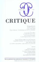 Couverture du livre « Revue critique n.719 » de Revue Critique aux éditions Minuit